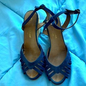 Eric Michael blue suede shoes sz 9 gently used